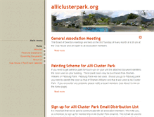 Tablet Screenshot of aliiclusterpark.org
